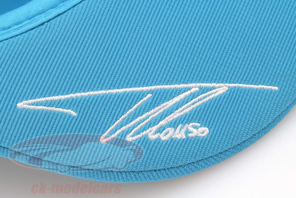 Fernando Alonso Driver Cap formula 1 2015 Flat Peak Cap Light Blue / white