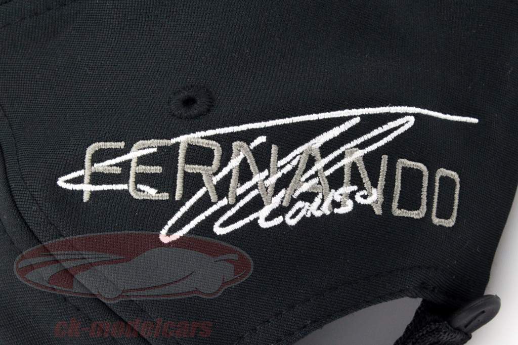 Fernando Alonso Driver Cap formula 1 2015 Flat Peak Cap black / white