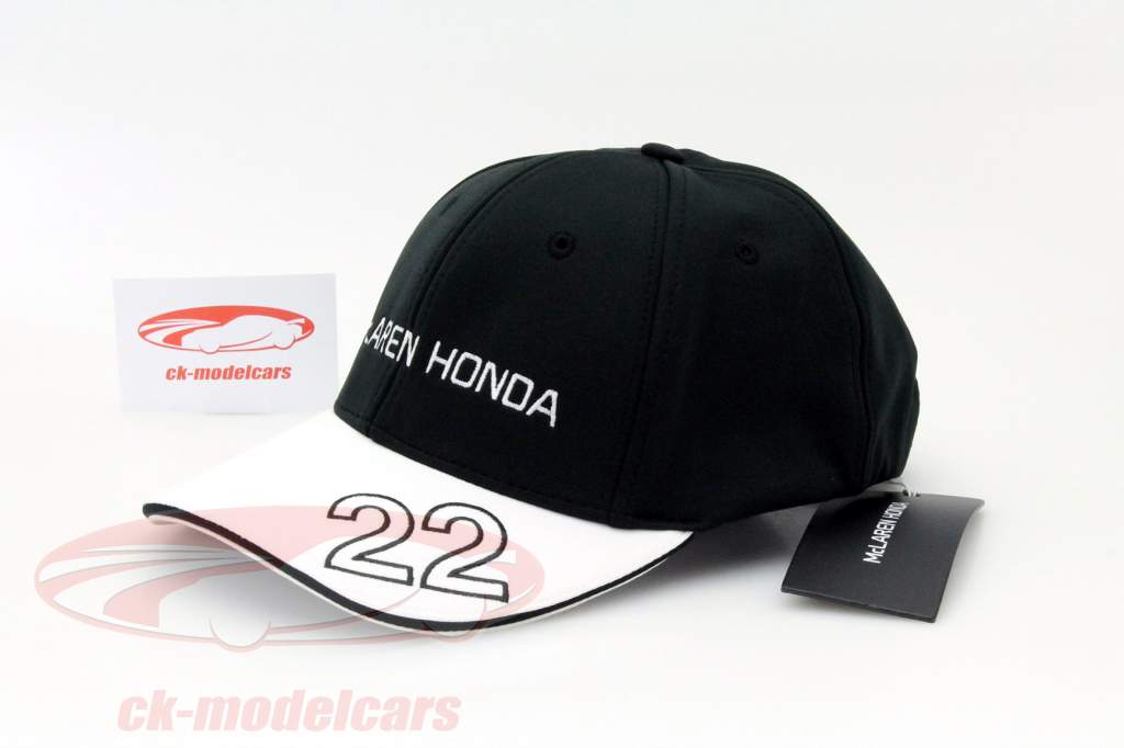 Jenson Button Driver Cap formula 1 2015 Curved Peak Cap black / white