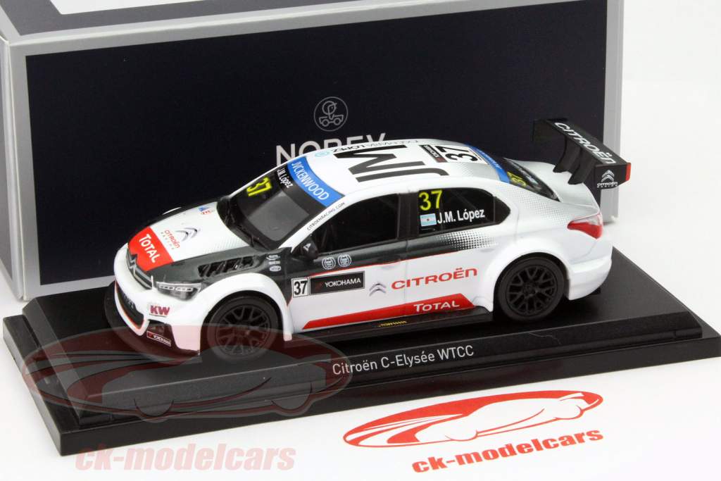 雪铁龙C-爱丽舍 WTCC #37世界房车锦标赛2015 车手: 洛佩兹 1:43 诺威尔 Norev