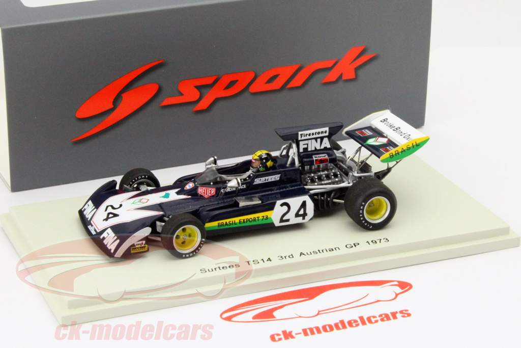 Carlos Pace Surtees TS14A #24 3 ° Austria GP Formula 1 1973 1:43 Spark