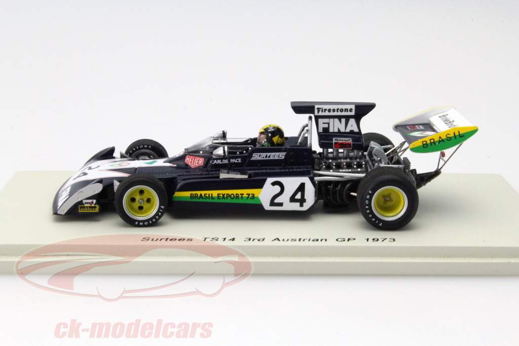 Carlos Pace Surtees TS14A #24 3 ° Austria GP Formula 1 1973 1:43 Spark