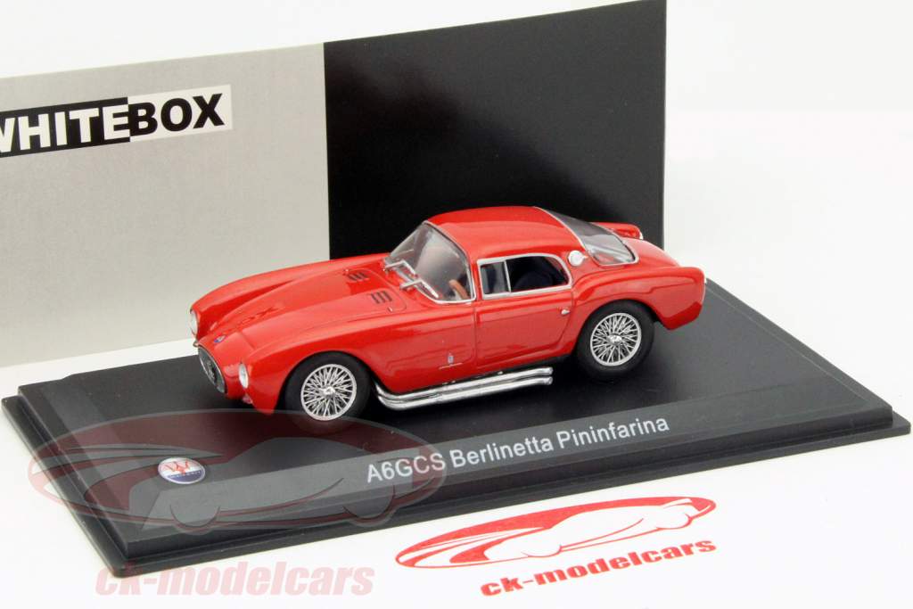 Maserati A6GCS Berlinetta Pininfarina rød 1:43 WhiteBox