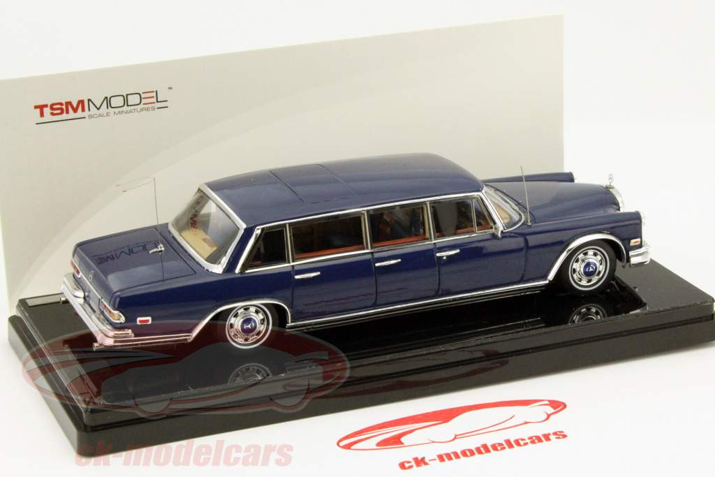 Mercedes-Benz 600 Pullman Elvis Presley År 1969 blå 1:43 TrueScale
