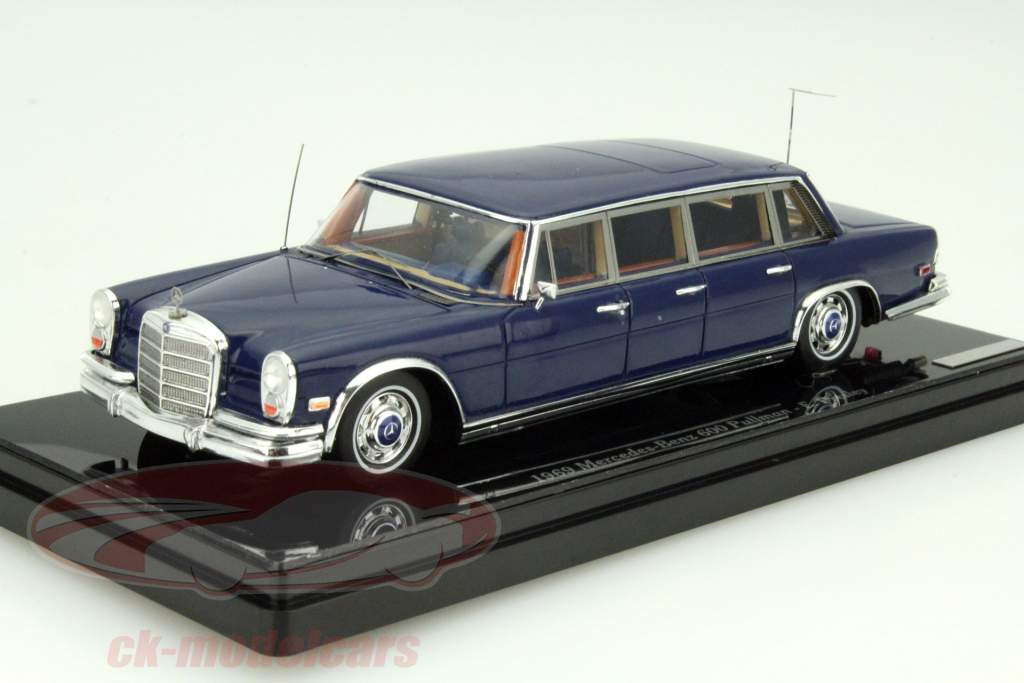 Mercedes-Benz 600 Pullman Elvis Presley År 1969 blå 1:43 TrueScale