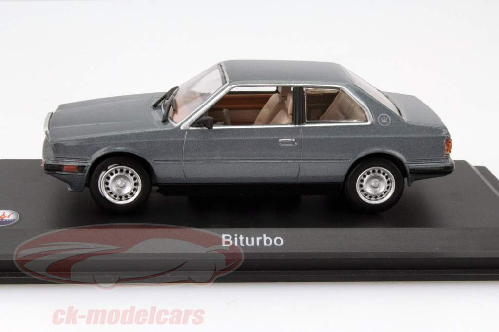 玛莎拉蒂 双涡轮增压(Biturbo) 灰金属色 1:43 WhiteBox