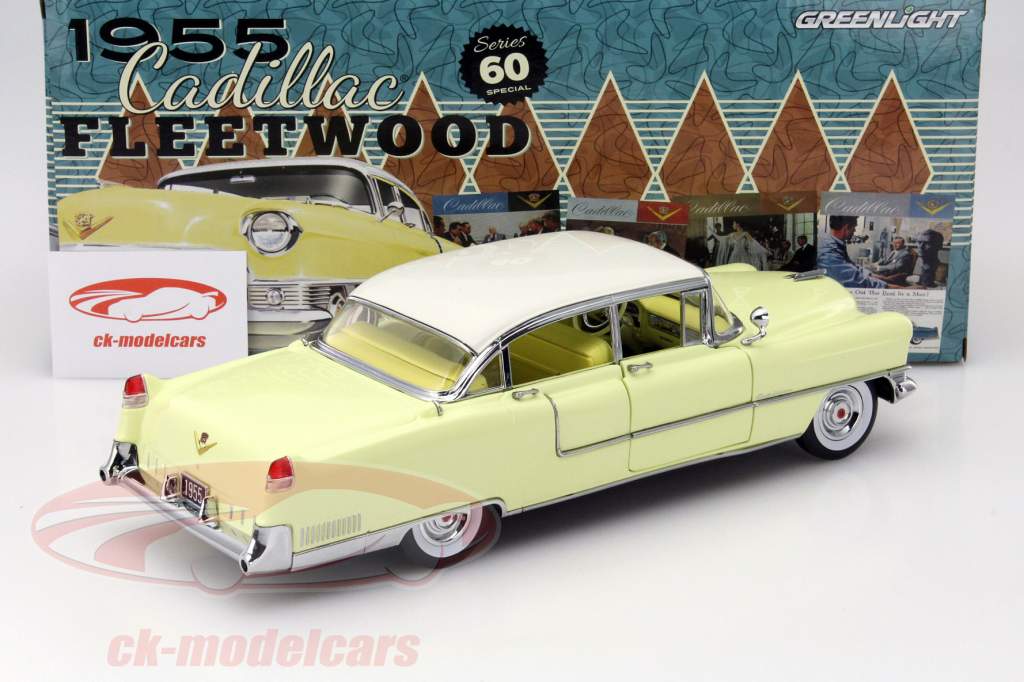 凯迪拉克弗利特伍德特别版系列60 1955年 黄色 1:18 绿光 Greenlight