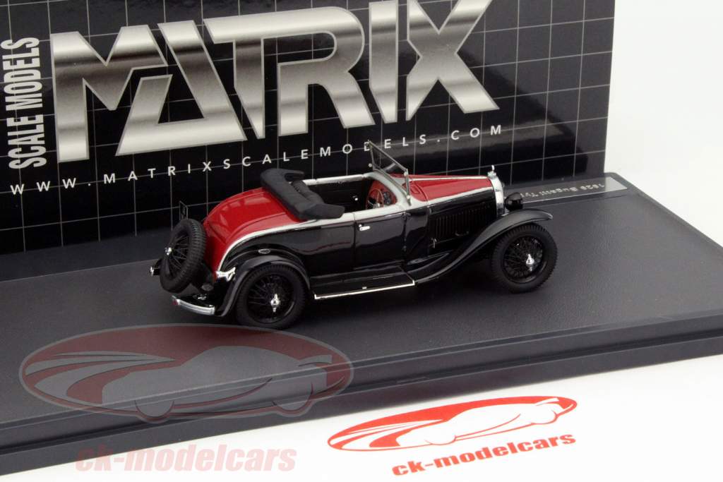 Bugatti Type 40 Roadster Год 1929 черный / фиолетовый 1:43 Matrix