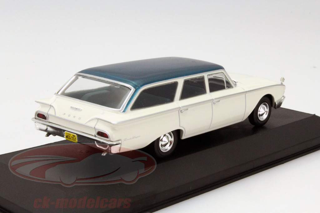 Ford Ranch Wagon Год 1960 белый / бирюзовый 1:43 WhiteBox