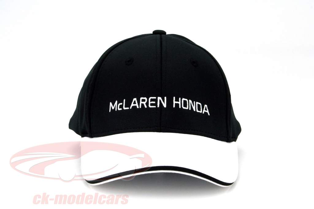 迈凯轮 本田车队 弧顶赛车帽 一级方程式 2015年 黑/白色