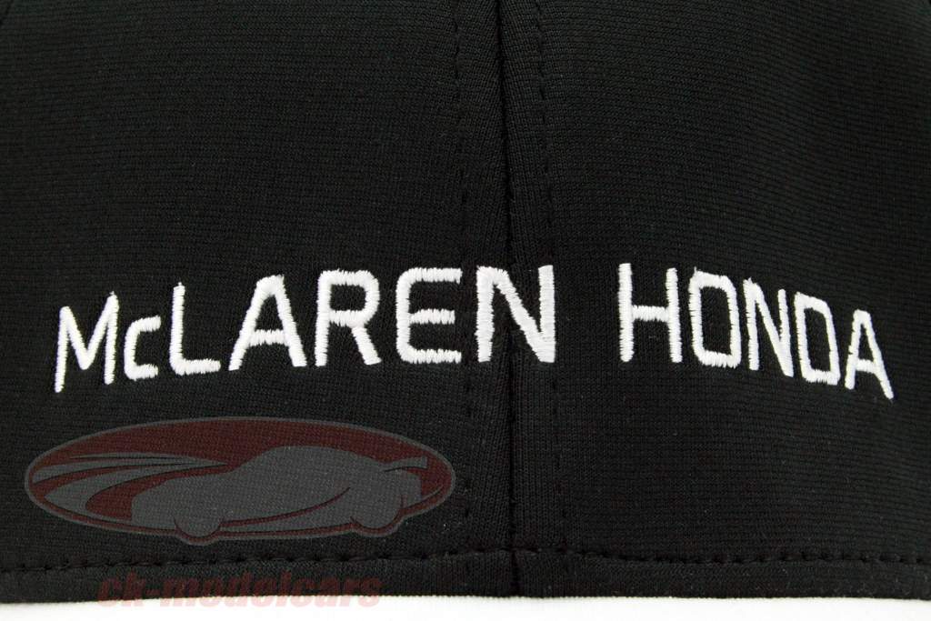 迈凯轮 本田车队 弧顶赛车帽 一级方程式 2015年 黑/白色