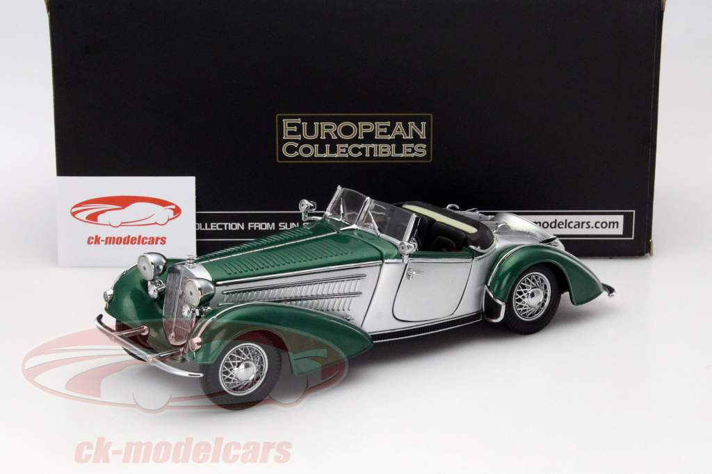 ミニカー Sun Star 1939 HORCH 855 ROADSTER 1:18 SUN STAR 1:18 SCALE DIE-CAST CAR 1939 HORCH 855 ROADSTER