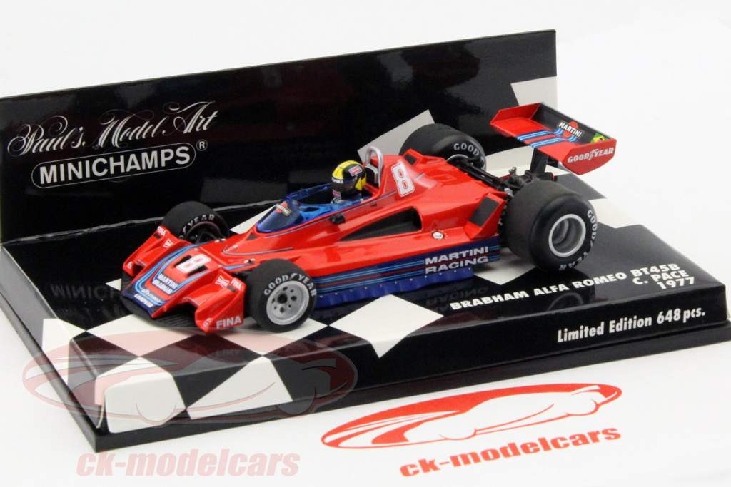 Carlos Pace Brabham BT45B #8 Formule 1 1977 1:43 Minichamps