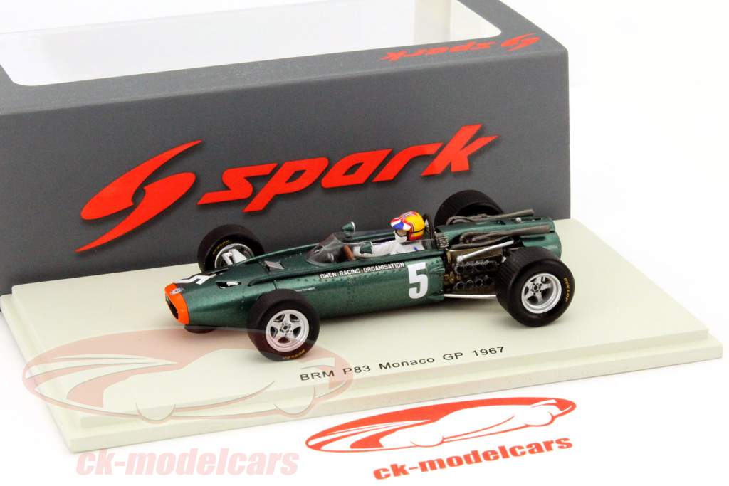 Mike Spence BRM P83 #5 モナコ GP フォーミュラ 1 1967 1:43 Spark