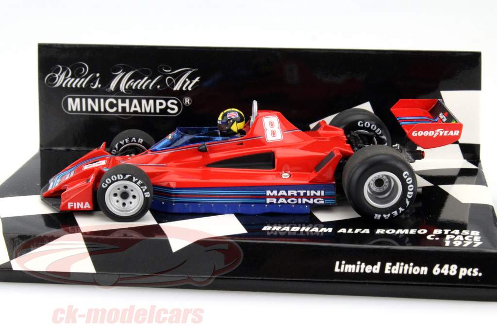 Carlos Pace Brabham BT45B #8 Formule 1 1977 1:43 Minichamps