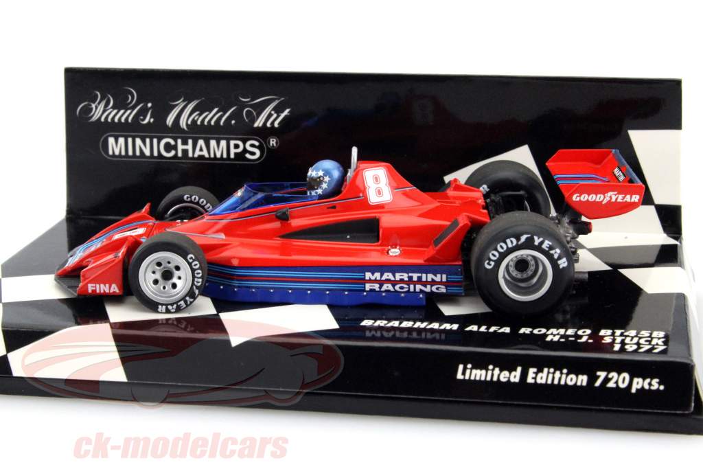 Hans-Joachim Stuck Brabham BT45B #8 Fórmula 1 1977 1:43 Minichamps