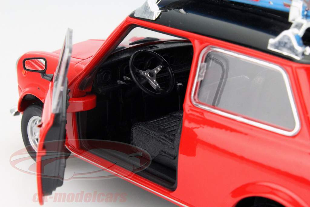 Mini Cooper 1300 With surfboard red 1:24 Welly