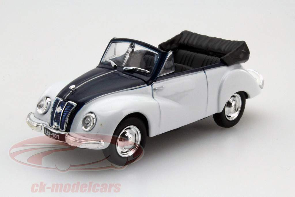 德国依法(IFA) F9 敞篷 白/蓝色 1:43 Altaya