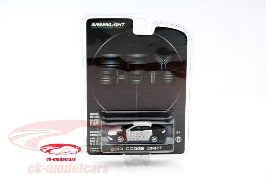 Dodge Dart Ano 2013 preto / branco 1:64 Greenlight