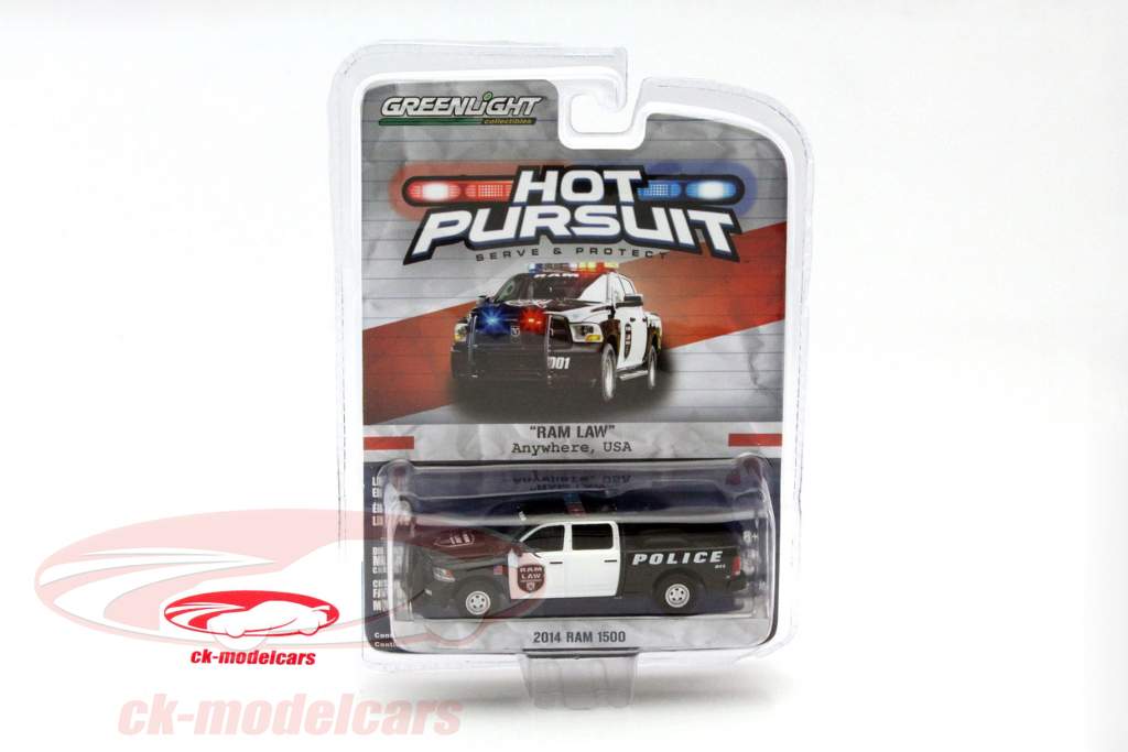 Dodge Ram 1500 Baujahr 2014 Ram Law schwarz / weiß 1:64 Greenlight