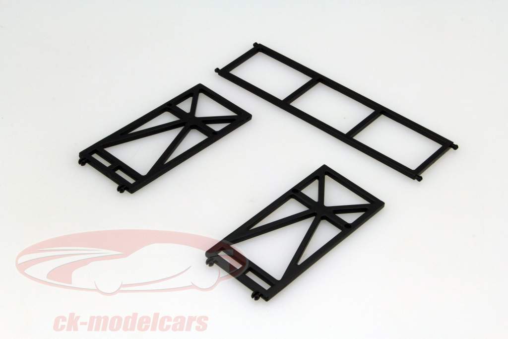 車のトレーラー 黒 1:18 GMP