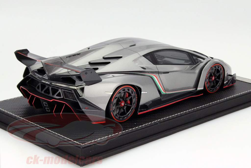 Lamborghini Veneno År 2014 grå / rød 1:18 Kyosho
