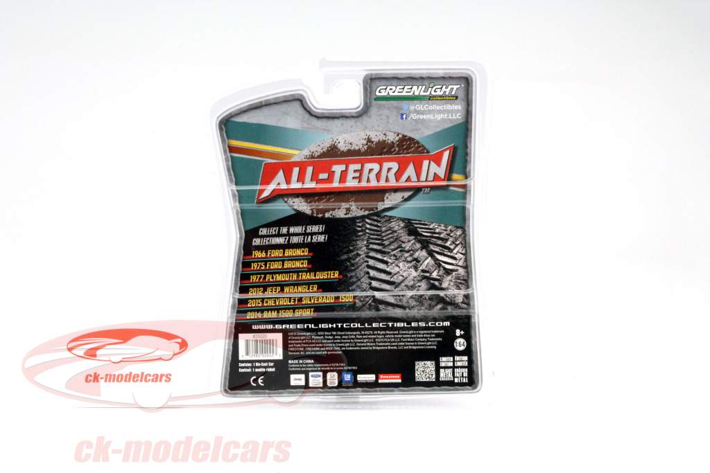 Dodge Ram 1500 Sport Jaar 2014 oranje / groen 1:64 Greenlight