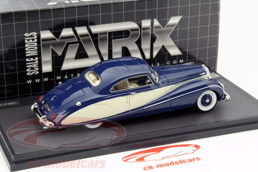 Daimler DE36 Hooper År 1953 blå 1:43 Matrix