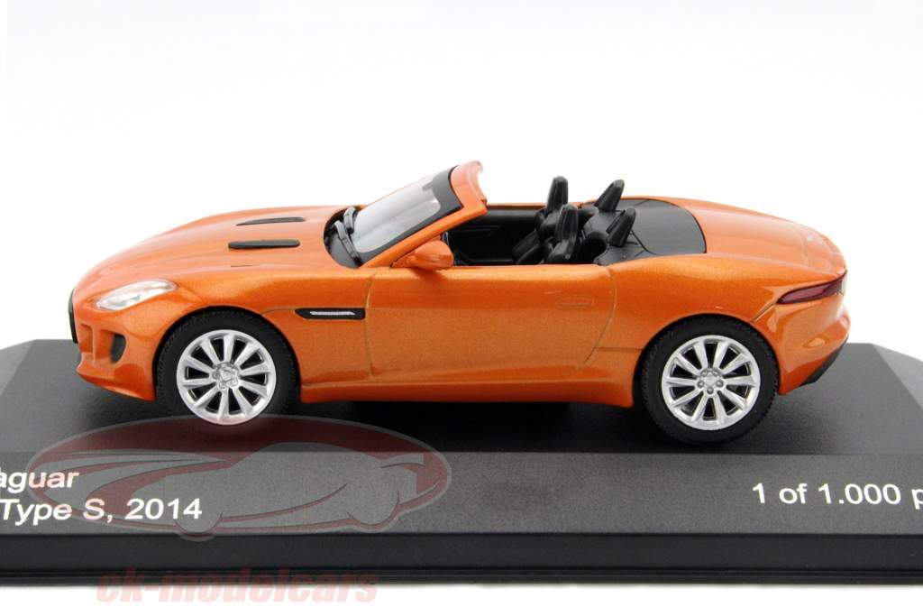 Jaguar F-Type S Ano 2014 laranja 1:43 WhiteBox