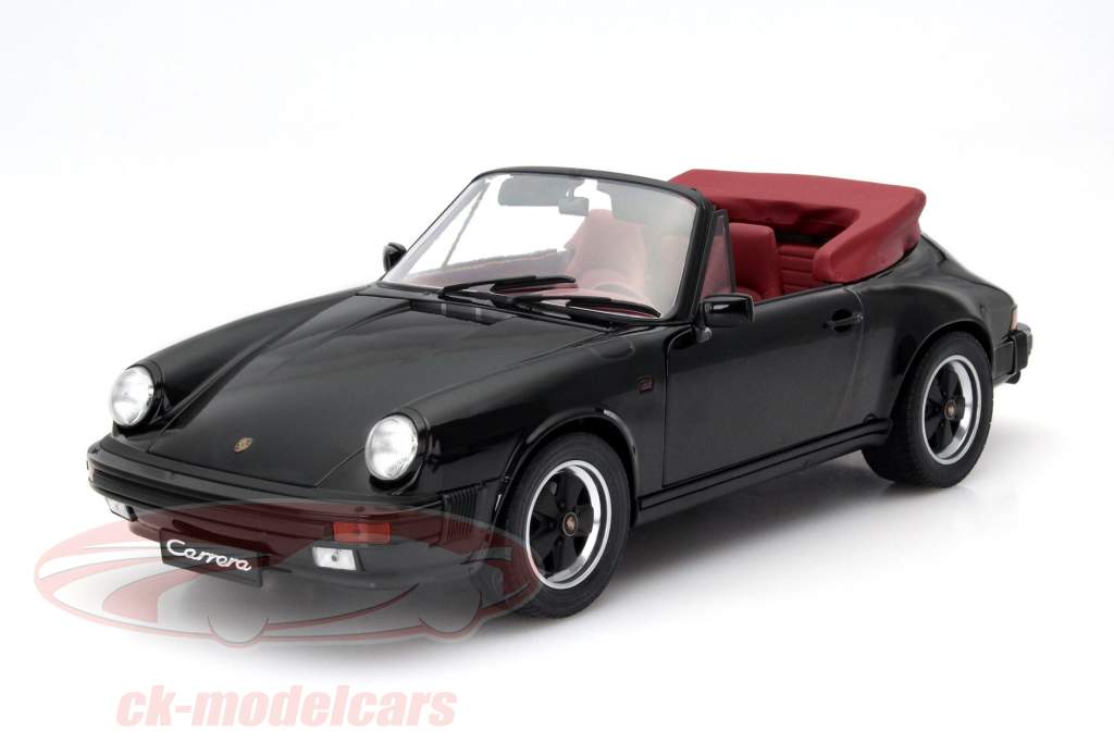 Porsche 911 Carrera 3.2 Convertible zwart 1:12 PremiumClassiXXs