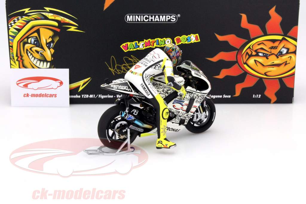 Minichamps 1:12 Yamaha YZR-M1 #46 MotoGP Laguna Seca 2010