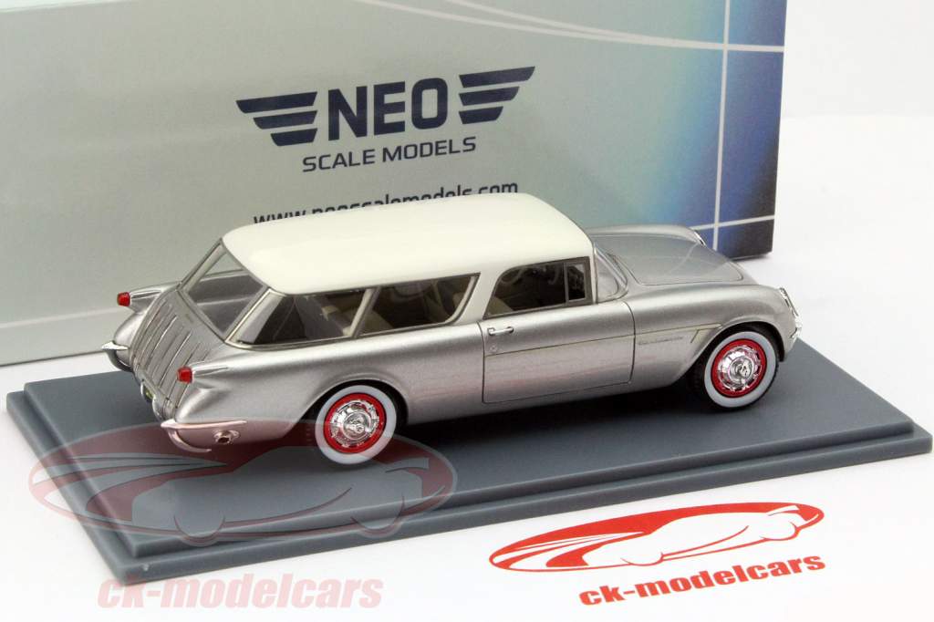 雪佛兰克尔维特Nomad 1954年 银/白色 1:43 Neo