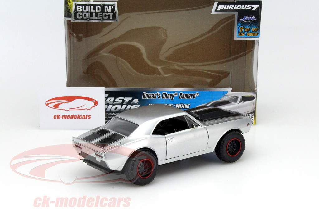 Roman's Chevrolet Camaro Pre-Painted Kit Fast and Furious 7 2015 silver 1:24 Jada Toys