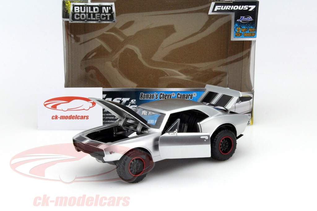 Roman's Chevrolet Camaro Pre-Painted Kit Fast and Furious 7 2015 silver 1:24 Jada Toys