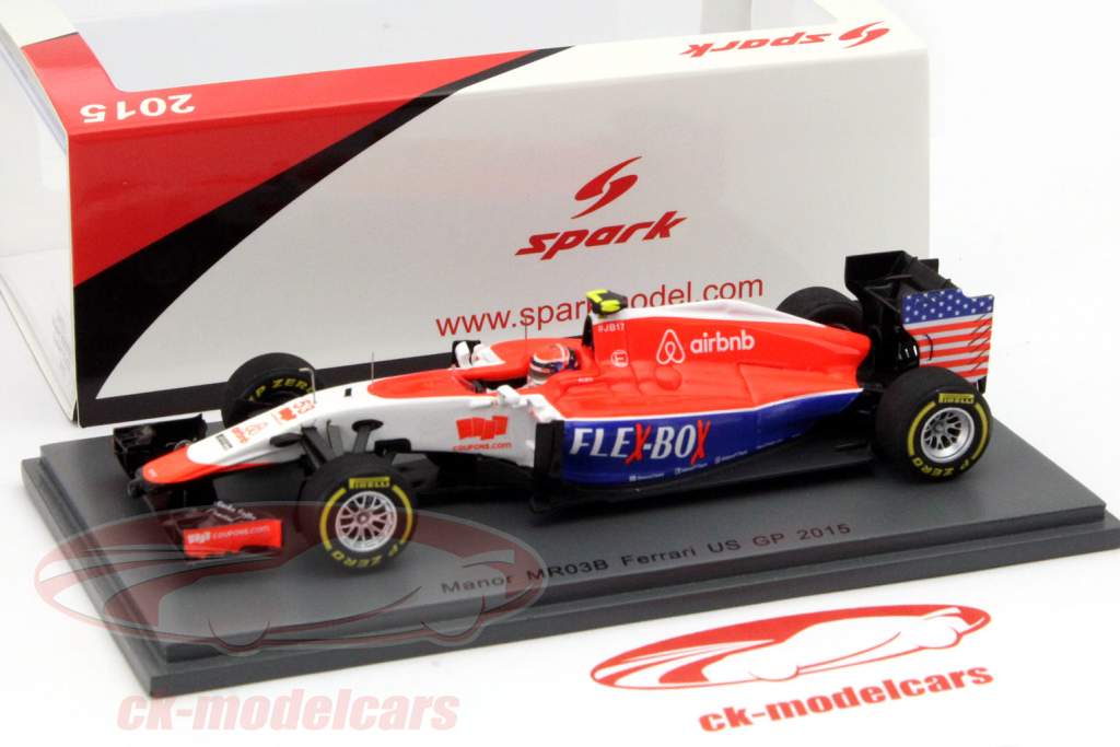 Spark 1:43 Alexander Rossi Marussia MR03 #53 USA GP formula