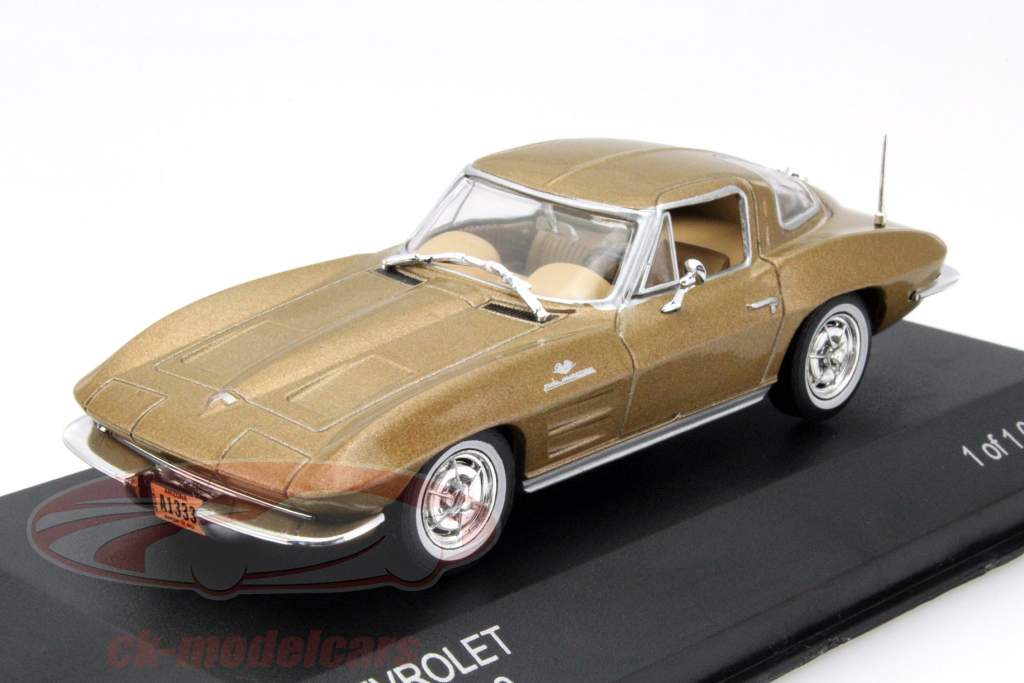 Chevrolet Corvette C2 Stingray 金 1:43 WhiteBox