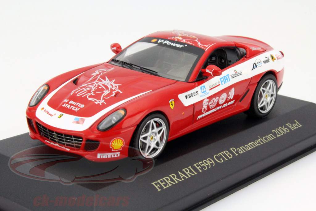 フェラーリF599 GTB赤パンアメリカーナ2006サイズモデルIxo