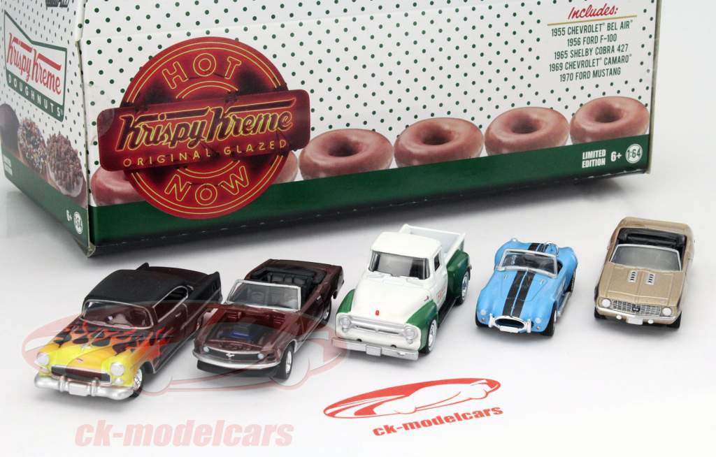 5-Car Krispy Creme Donut Shop ensemble 1:64 Greenlight
