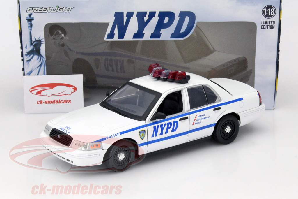 Ford Crown Victoria Police Interceptor Año 2001 1:18 Greenlight