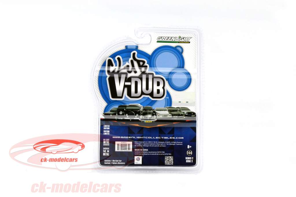 Volkswagen VW Type 1 Beetle Год 1946 синий 1:64 Greenlight