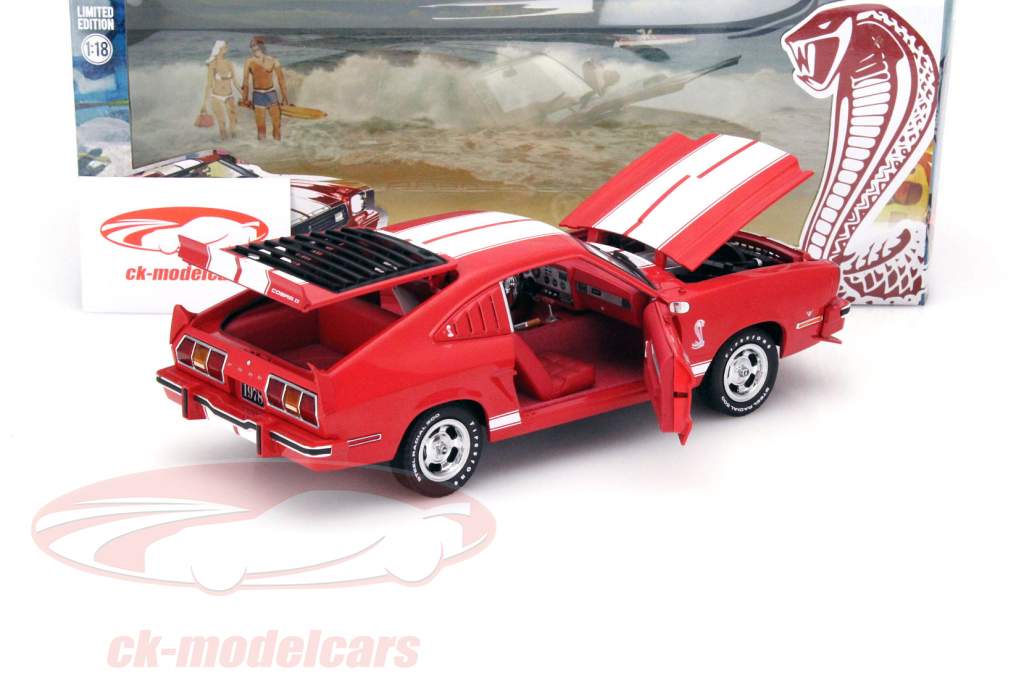 福特 野马II 眼镜王蛇 1978年 红/白色 1:18 绿光 Greenlight