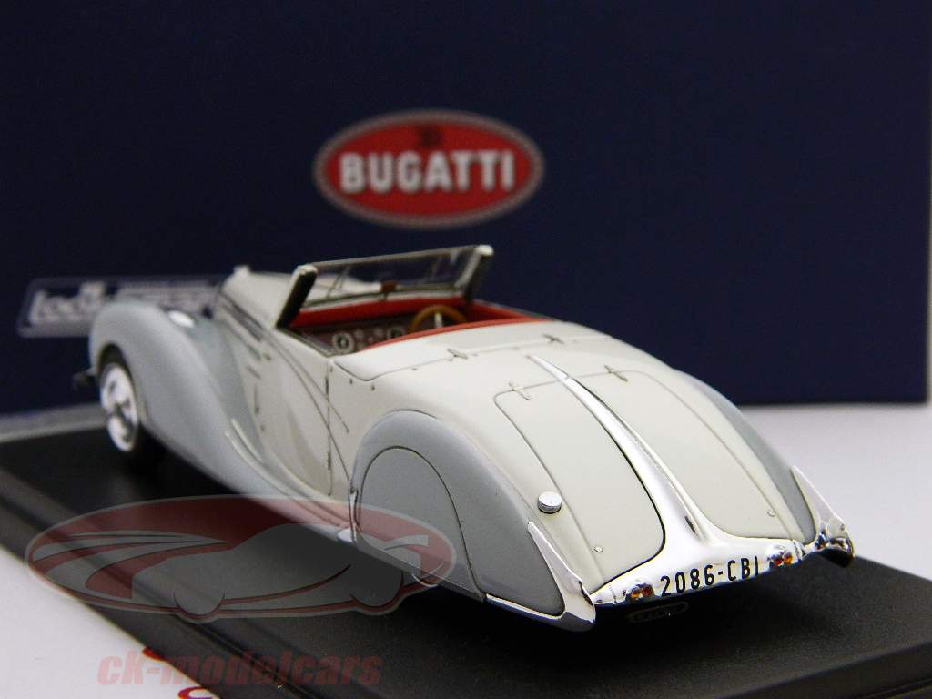 Bugatti 57C Cabriolet "Gangloff" Année 1939 crème / gris 1:43 LookSmart