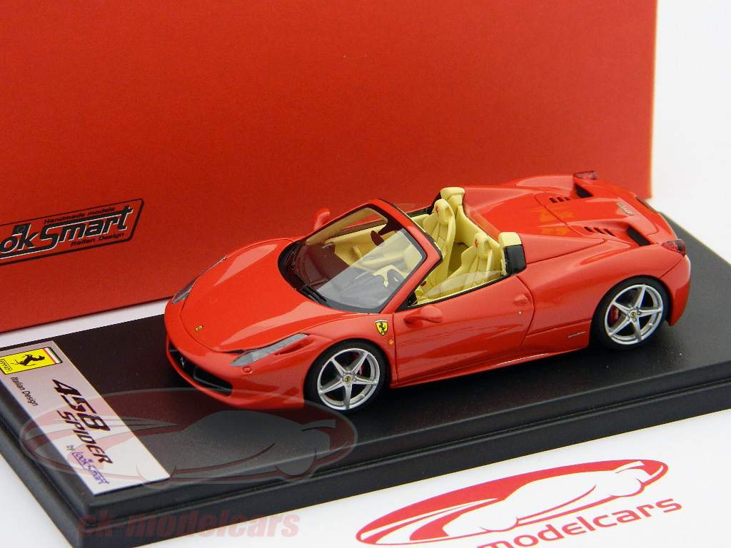 フェラーリ458イタリアスパイダーロッソコルサ1：43ルックスマート
