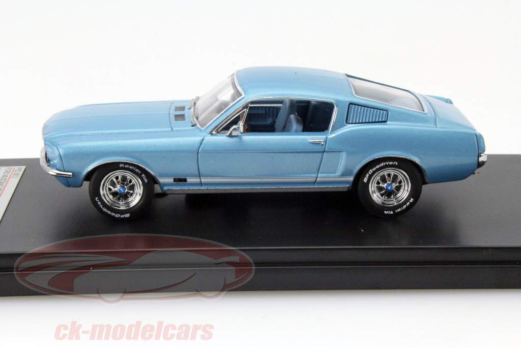 福特野马GT 快背 (Fastback)1967年 浅蓝金属色 1:43 Premium X