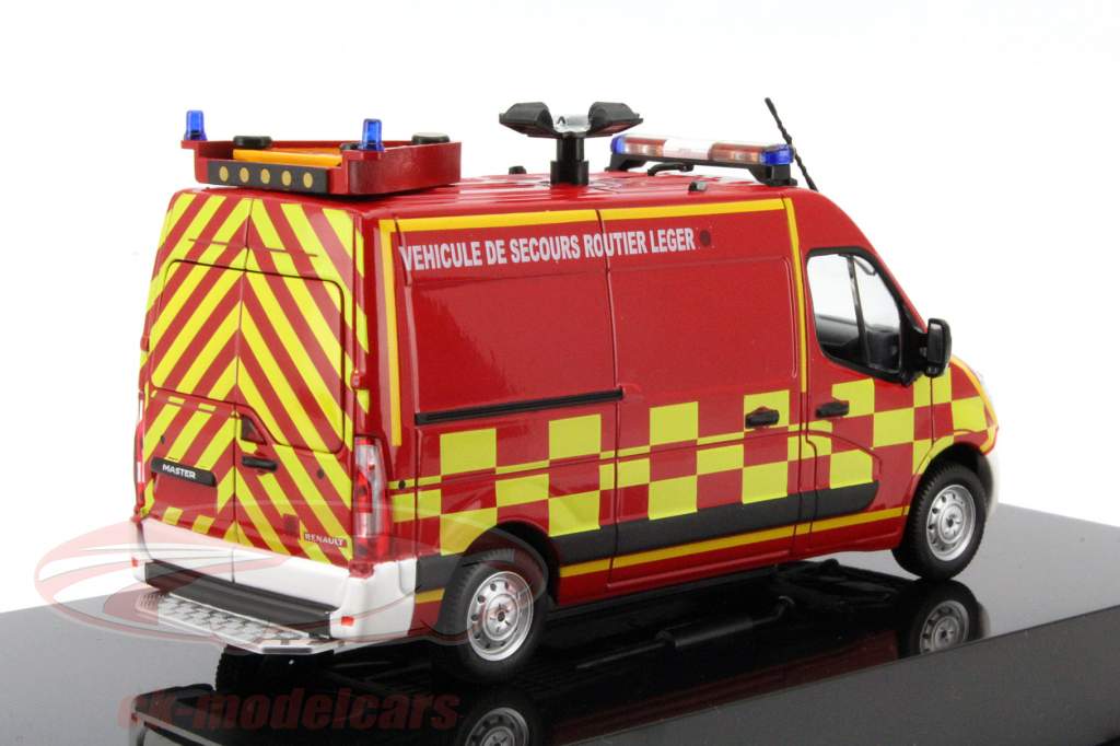 Renault Master brandvæsen år 2011 rød 1:43 Norev