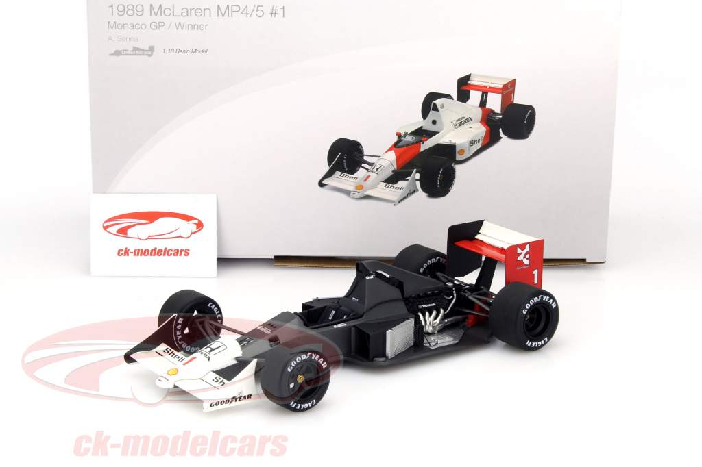 Ayrton Senna McLaren MP4/5 #1 ganador Mónaco GP fórmula 1 1989 1:18 TrueScale