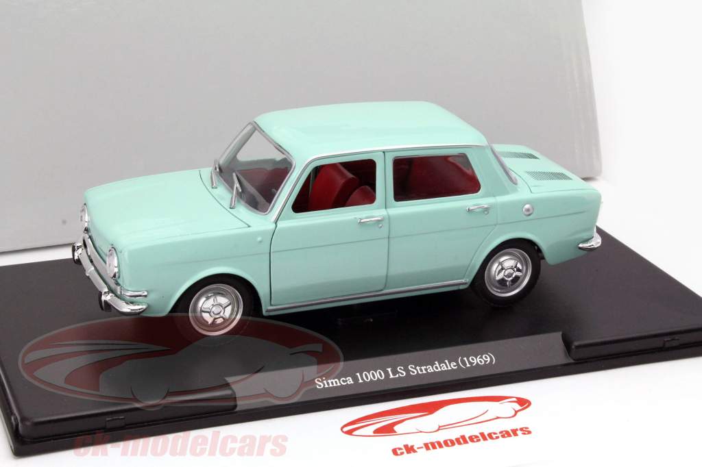 Simca 1000 LS Stradale anno 1969 turchese 1:24 Leo Models