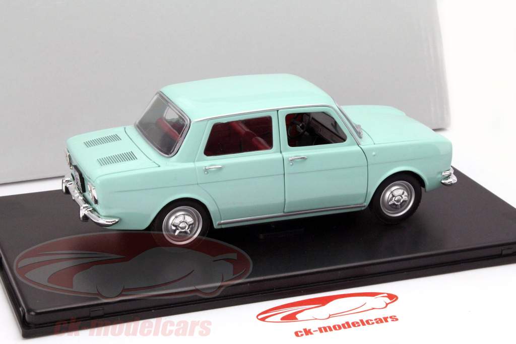 Simca 1000 LS Stradale 年 1969 绿松石 1:24 Leo Models
