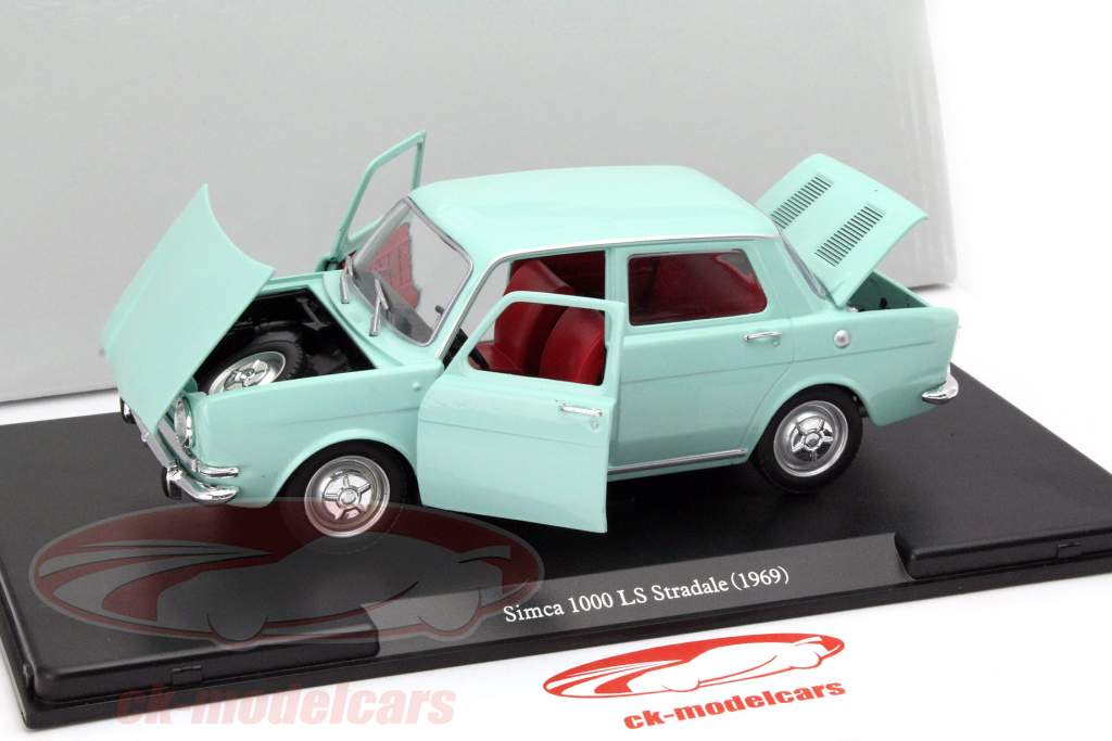 Simca 1000 LS Stradale 年 1969 绿松石 1:24 Leo Models