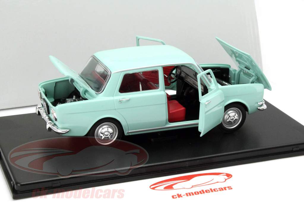Simca 1000 LS Stradale 年 1969 绿松石 1:24 Leo Models